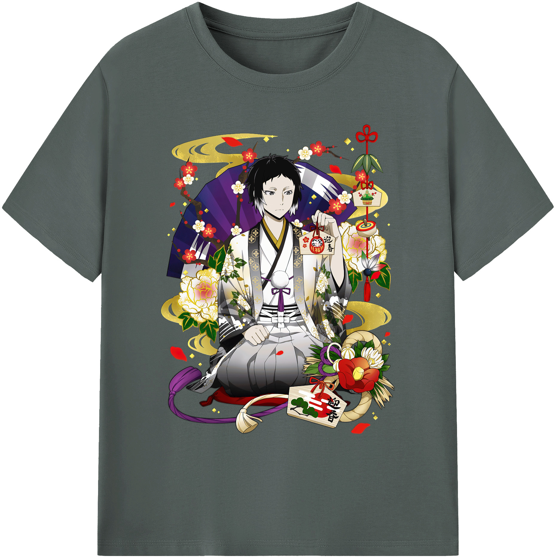 （画像用） 文豪ストレイドッグス Bungo Stray Dogs 綿100％ メンズ半袖Tシャツ｜肌触りやわらか＆通気性